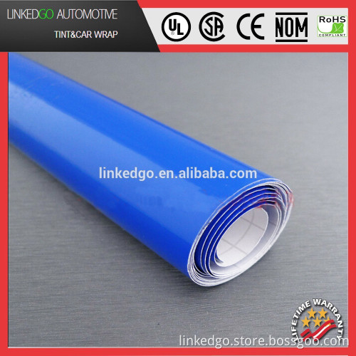 LinkedGo vinyl wrap High Quality Glossy BLUE Car Vinyl Wrap with Air Bubble Free 1.52x30M wholesale car wrap film